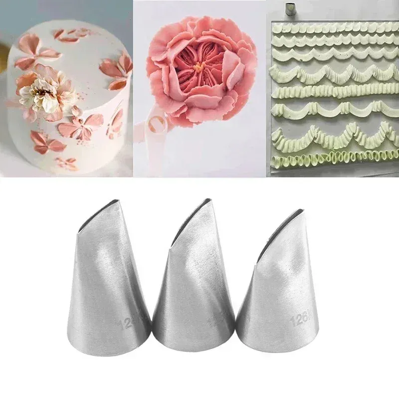 Molds#124k#125k#126k Austin Rose Bloemblaadjes Roestvrij staal Icing Piping Nozzles Fondant Cake Decoreren Bakgereedschap Bakware