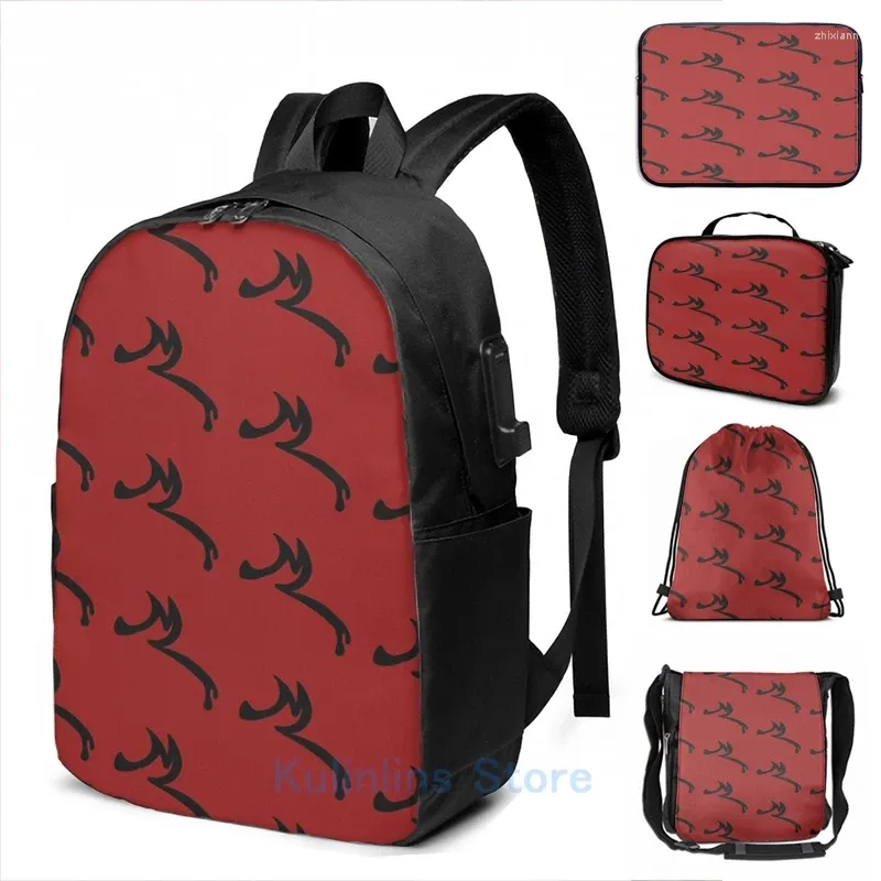 Rucksack lustige Grafikdrucke USB -Ladung Männer Schultaschen Frauen Bag Travel Laptop