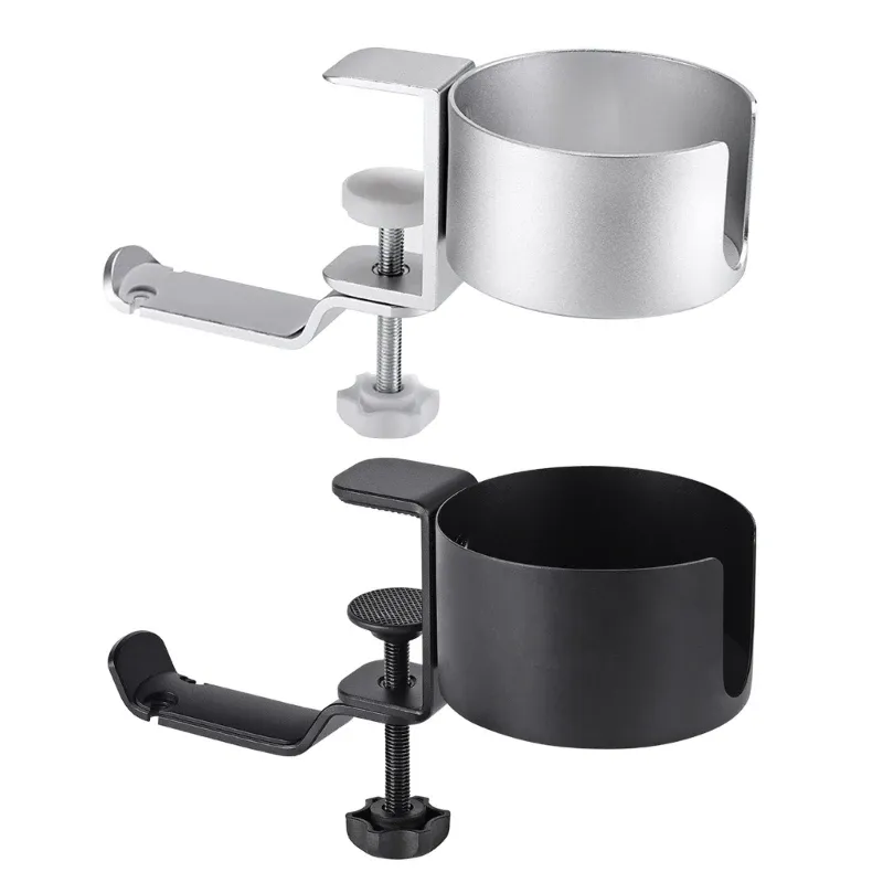 Tillbehör Spacesaving 2 i 1 spel hörlurar hållare headset krokhängare Mount Under Desk Cup Mug Rack Organizer Clamp Universal 3XUE