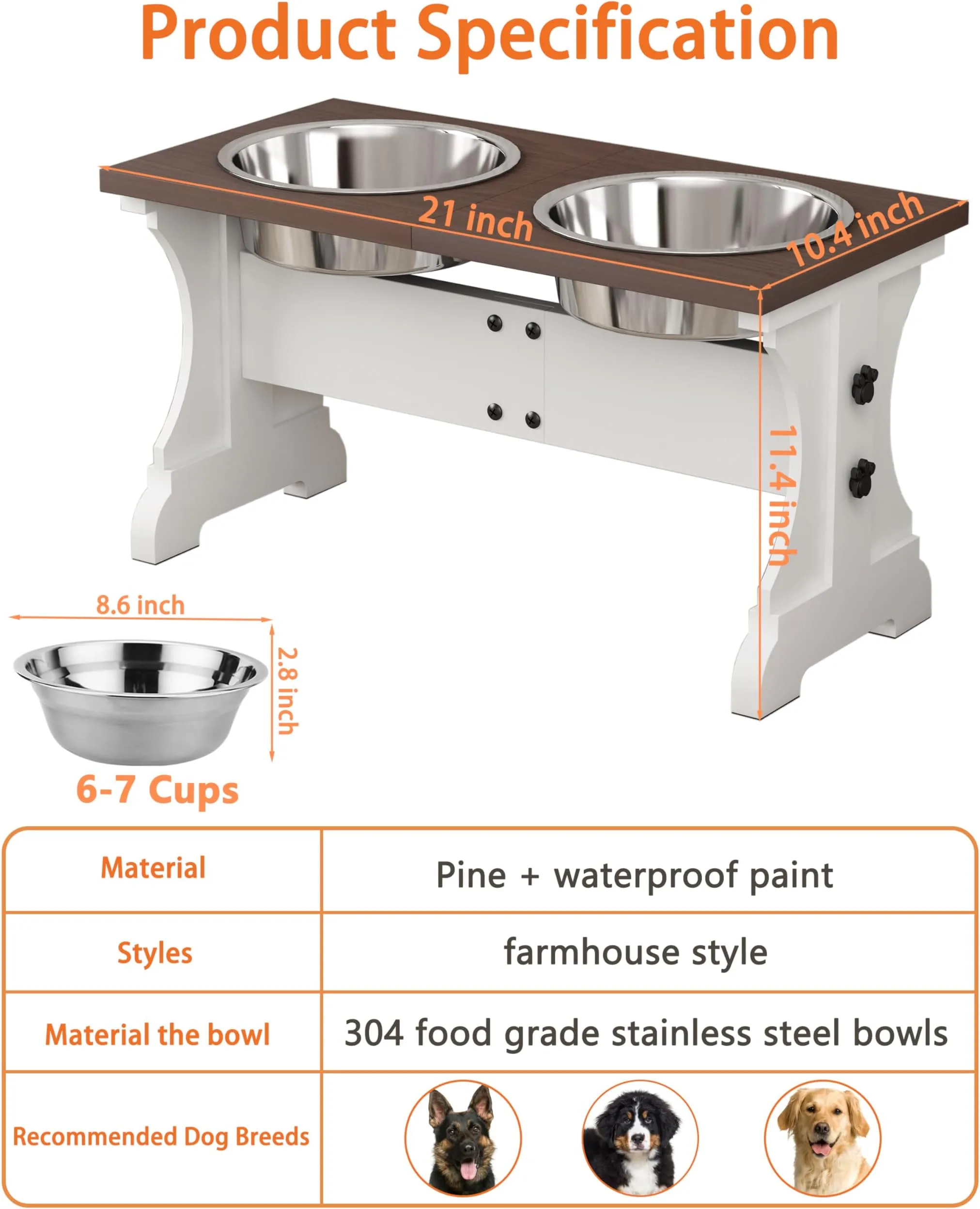Farmhouse Dog Bowl Stand Guide: Height & Material