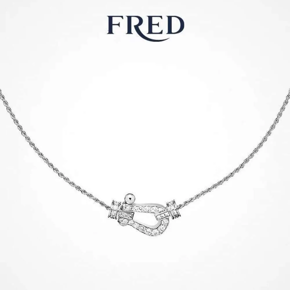 Designer Swarovskis Jewelry High Version Fredl New Classic Horseshoe Necklace Womens Rose Gold Full Diamond Collection