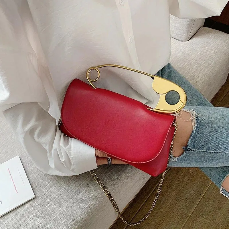 Bag Special Small Totes With Metal Handle 2024 Fashion Quality PU Leather Women's Designer Handbag Chain Shoulder Messenger