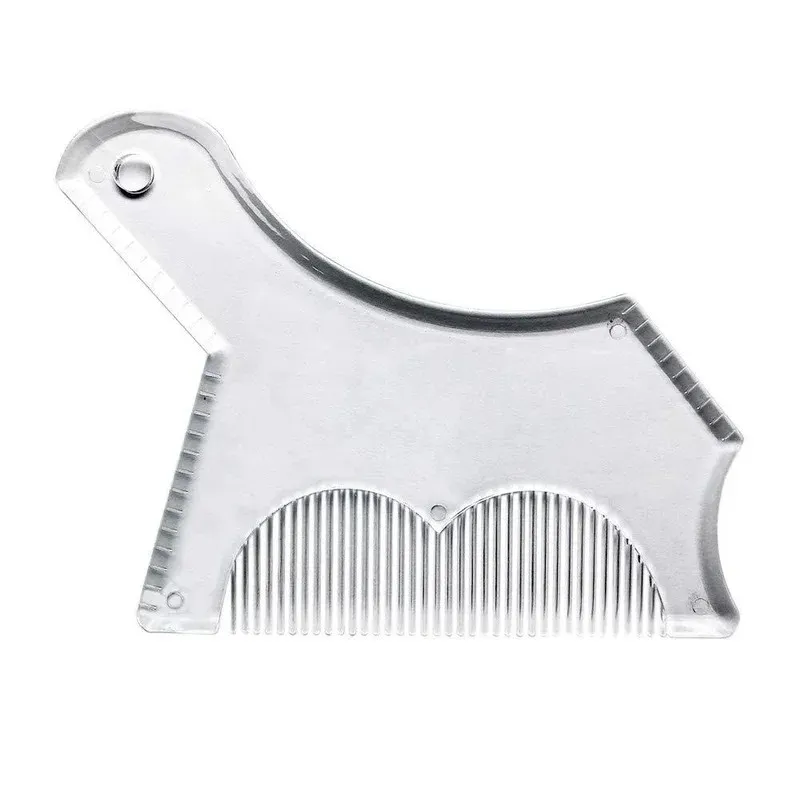 new New Innovative Design Beard Shaping or Stencil with Full-Size Comb for Line Up Tool Trimming Shaper Template Guide for Shavingstencil trimming comb