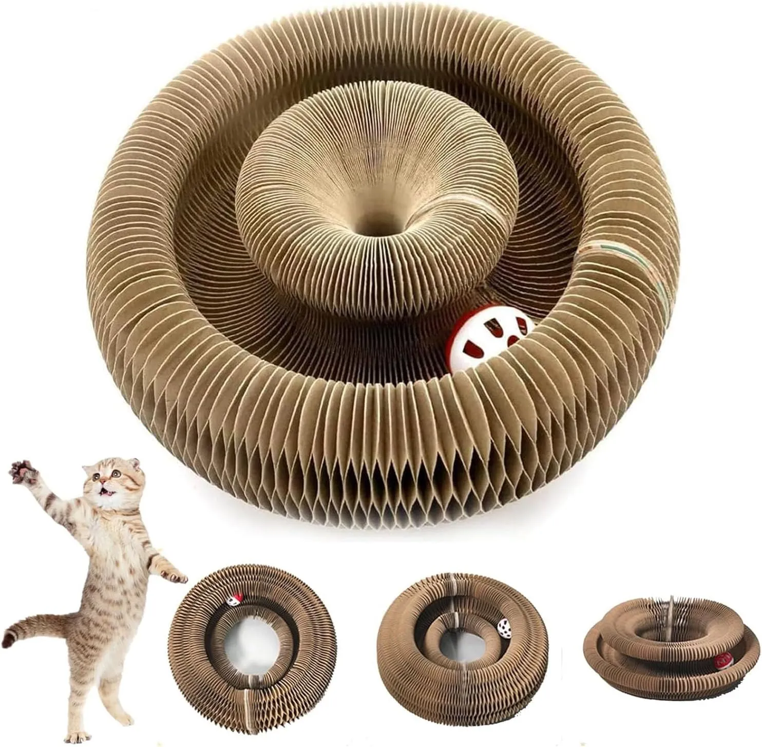 Nuyezo Kitty Kurlz Foldable Accordion Cat Toy Interactive Cat