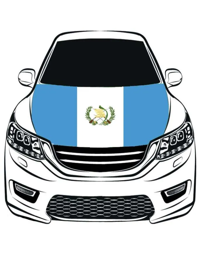 Guatemala National Flag Car Hood Cover 33x5ft 100polyesterEngine Elastische stoffen kunnen worden gewassen auto motorkapbanner6581761