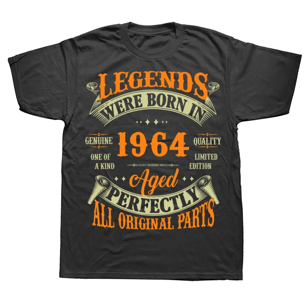 ノベルティレジェンド1964年生まれ59歳のTシャツストリートウェア半袖誕生日プレゼント夏のスタイルTシャツメンズ衣類240420