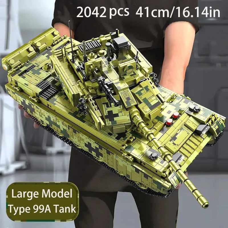 World War II Military Large 99A Main Battle Tank Wooden Building Blocks ...