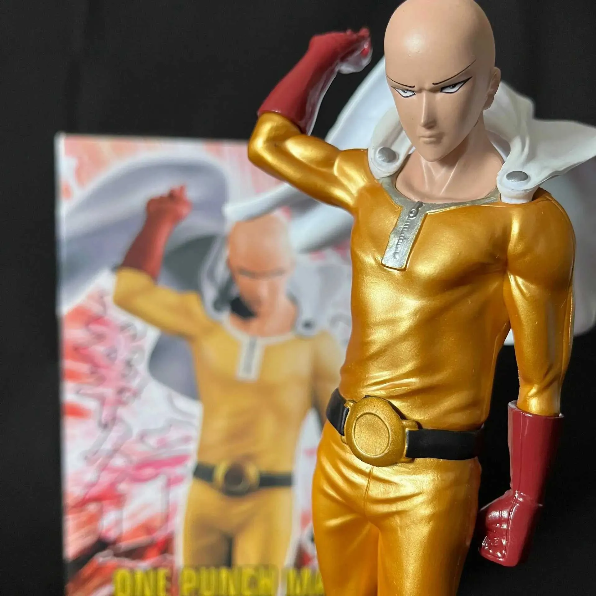 Anime manga 21cm en punch-man saitama anime omgivande handgjorda tecknade leksaker pvc modell dekoration kontor dekoration leksaker födelsedag gåva2404