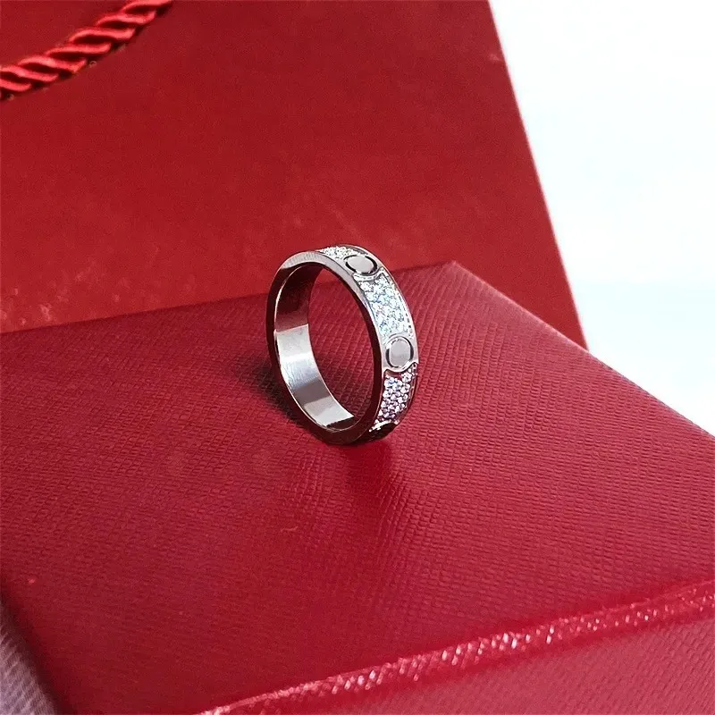 STARRY RING LIEFDE RINGEN NAIR RINGSE Designer voor dames titanium stalen roségoud verzilverd met volledige diamant voor man ringen bruiloft verloving cadeau 4 5 6mm multi size15