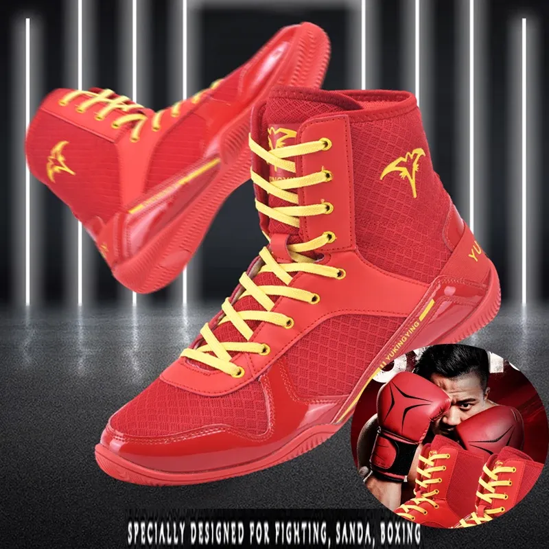 Boots New men's wrestling and boxing shoes, breathable and slip resistant, highquality, outdoor sports and leisure shoes