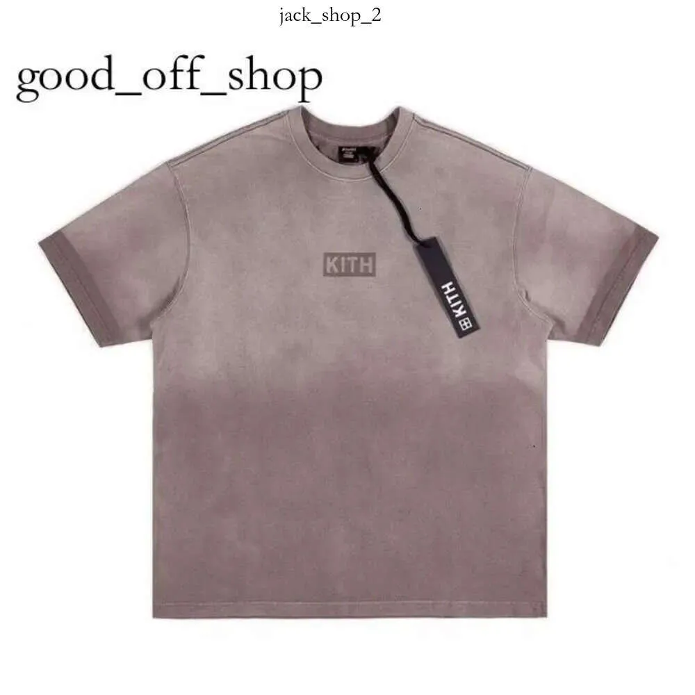 Kith Shirt Designer X Ksubi Letter TEE Umyj bawełniany plon streetwear Jakość T-shirt grafika dla mężczyzn vintage męskie odzież Projektant Kith Hoodie 848