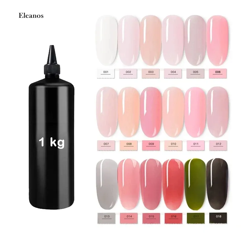 Kits eleanos 1kg gel clair gel en gros gel vernis à ongles semi-transparent gel LED à LED super qualité sirop gel ongle art art