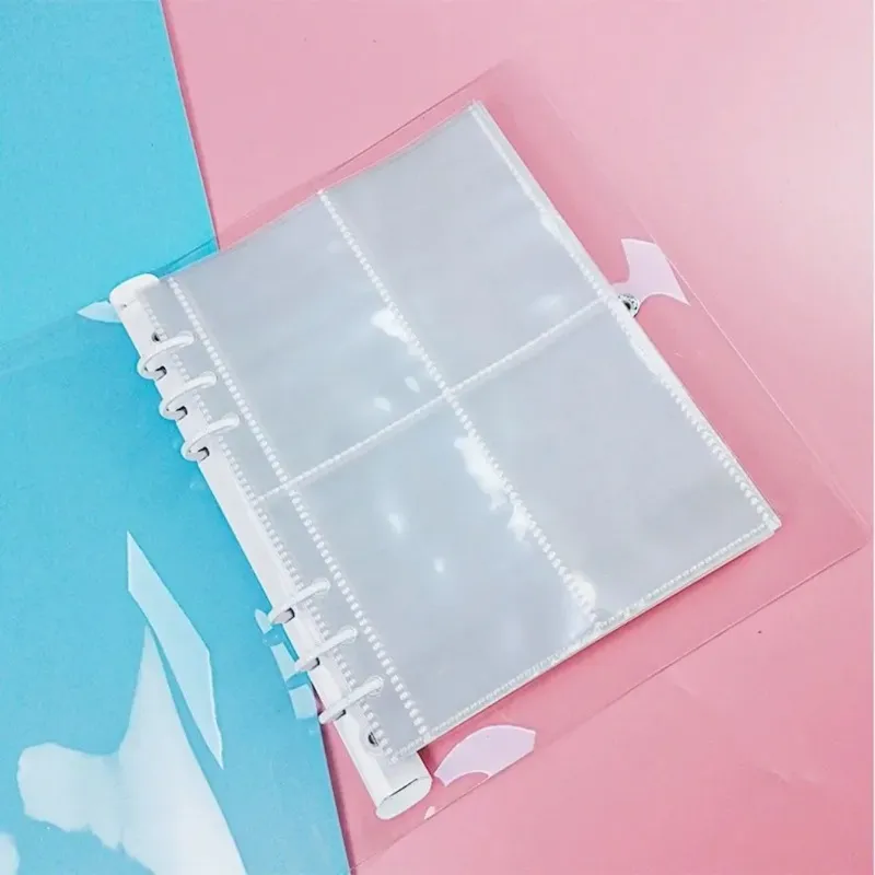 10pcs Photo Album Binder Refill Inner Sleeves 1P 2P 4P Transparent A5 Binder Sleeves Photocard Storage Organizer Loose Leaf