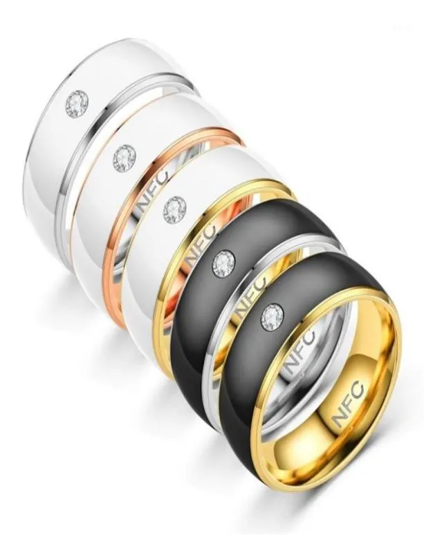 Bröllopsringar MULUNCTIONAL TEKNIK Android Telefonutrustning Intelligent Wearable Connect NFC Finger Ring Smart8483800