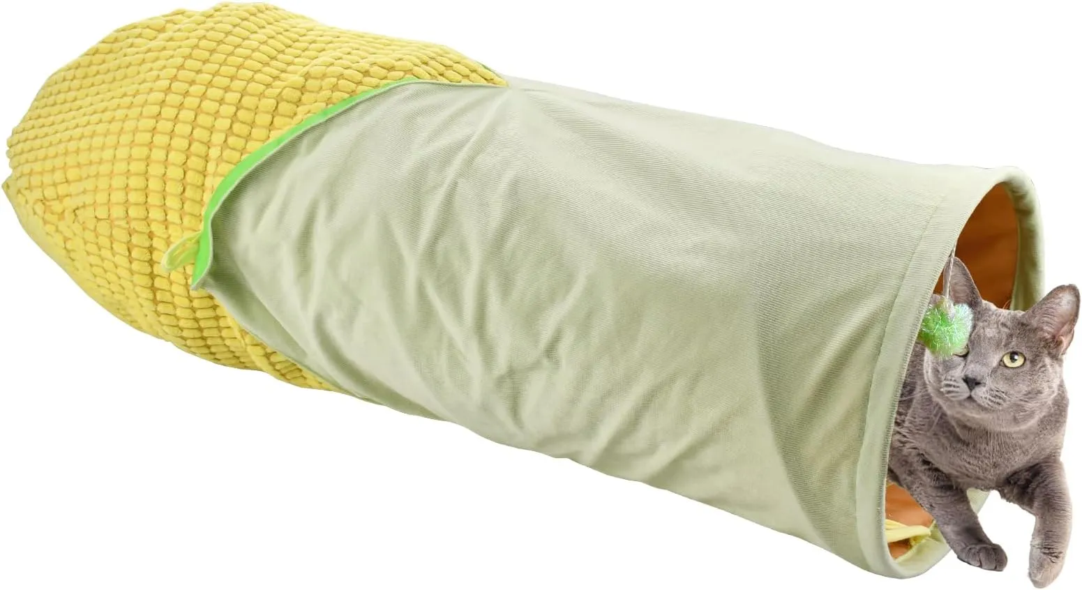 Collapsible Corn Cat Tunnel Bed With Hanging Ball Warm Dog Burrow Oinu ...