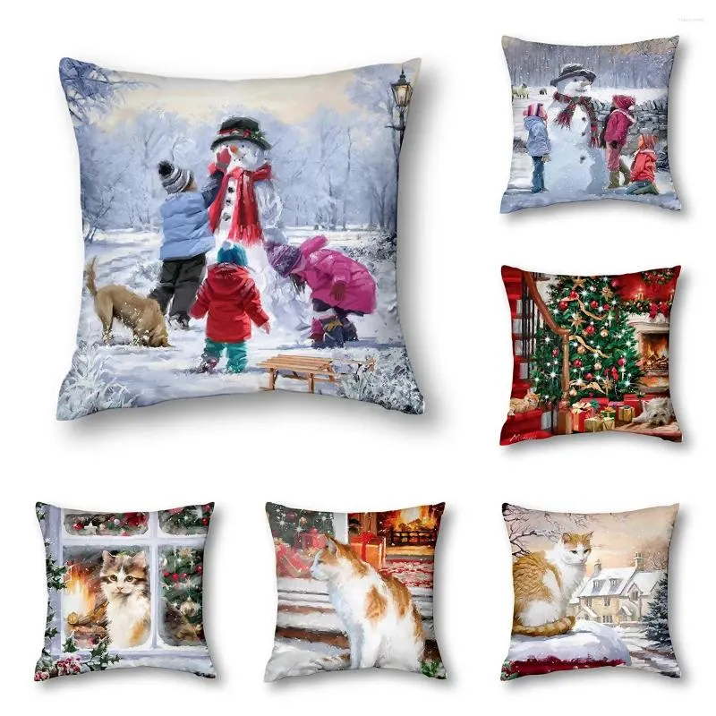 Copri per decorazioni natalizie cuscino - Aggiorna l'arredamento del tuo soggiorno con Festiva Feel Home 40x40 45x45 50x50 60x60