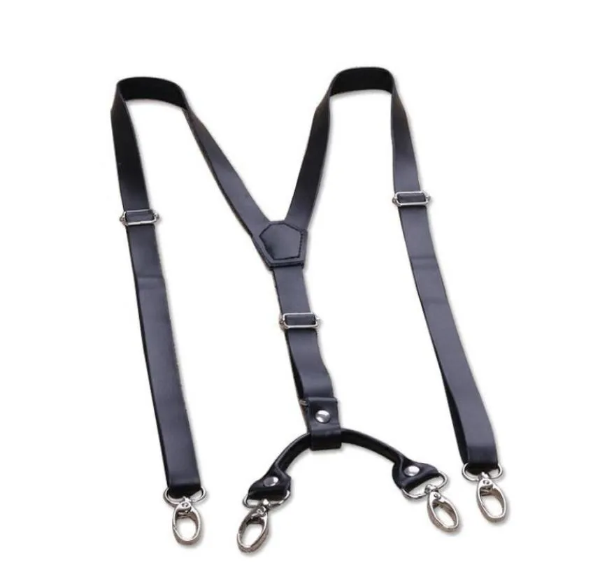 15 cm Real Leather Mans Suspenders Fashion Hook Buckle Huscle Elastic Justerable Suspensorio Bretelles Tirantes Casual Trousers7859090