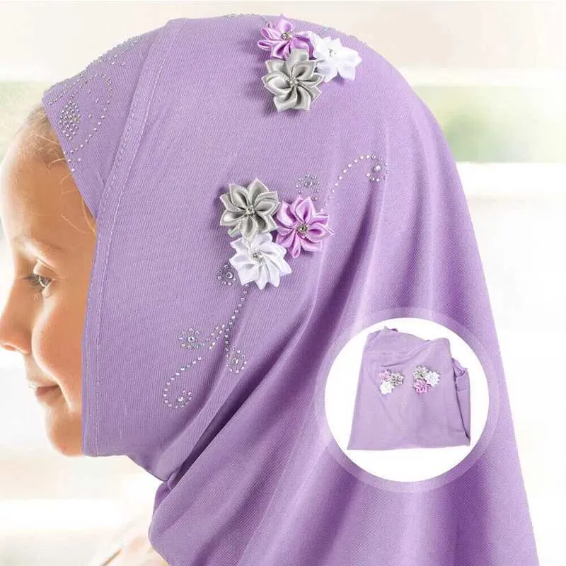 Bandanas Durag Childrensヘッドスカーフ帽子下着小児帽子帽子イスラム髪女性ヘッドスカーフ2-6 240426の女の子に適しています