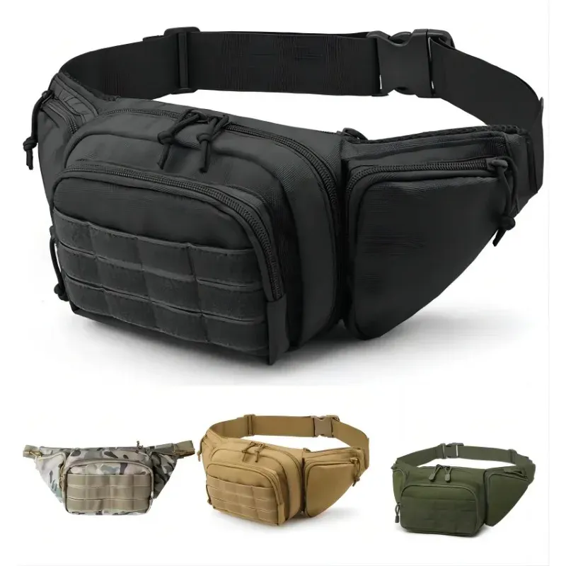 Bags Tactical Fanny Pack Gun Holster Concealed Carry Pistol Military Tactical Waist Bag Waterproof Molle EDC Pouch tactical phone bag