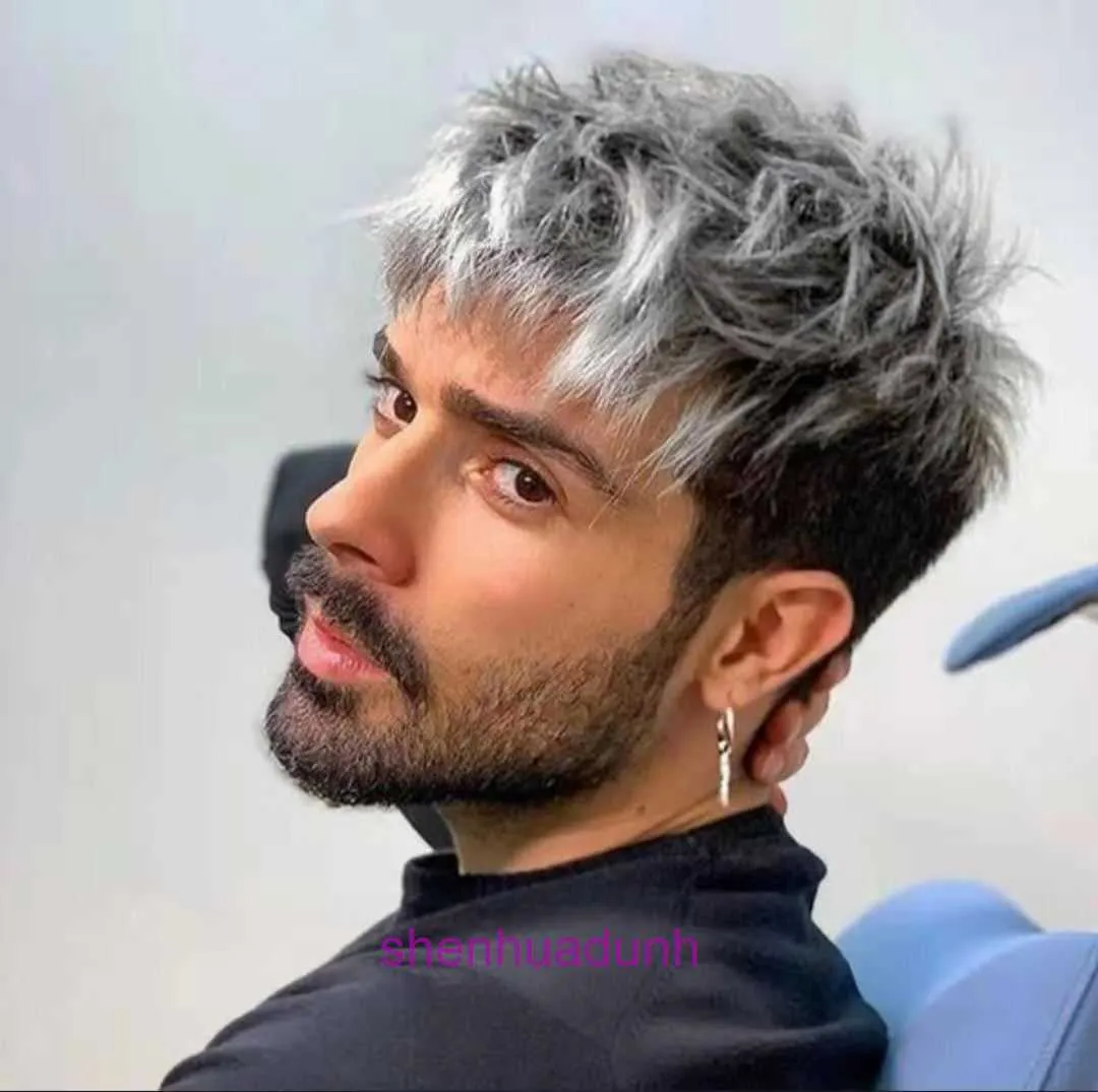 Capelli neri a gradiente grigio argento venduto