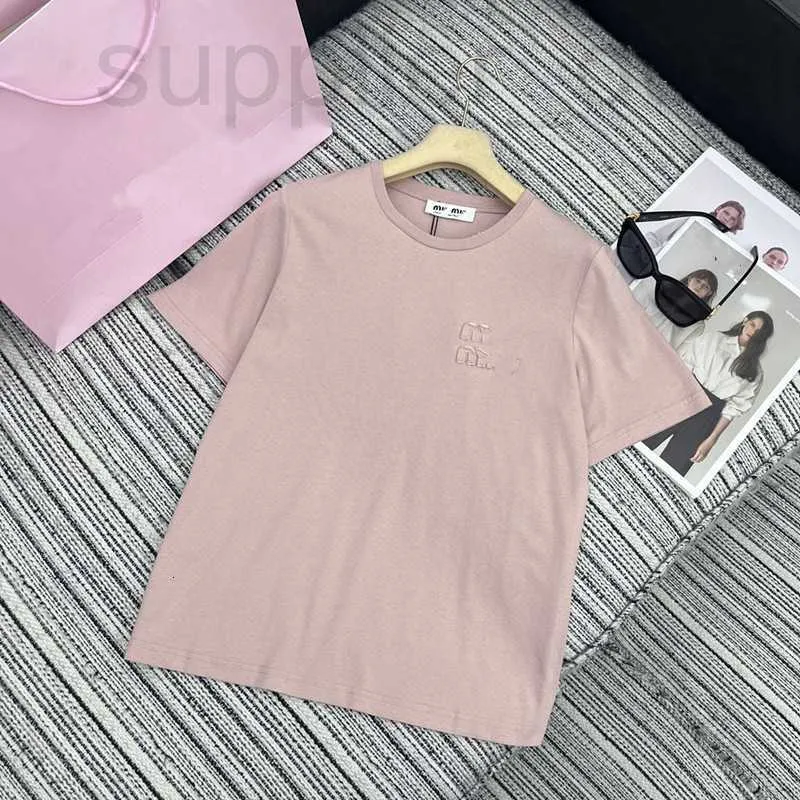 T-shirt pour femmes Designer printemps et d'été Nouveau Nanyou miu simple généreuse lâche lave