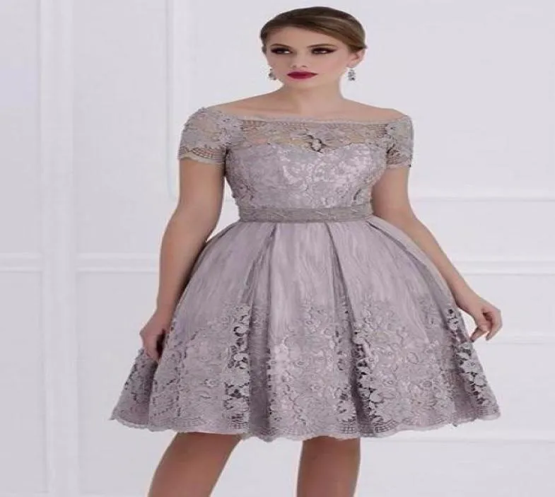 2018 Sex design korta ärmar en linje hemkomst klänning mini kort brudtärna aftonklänning party klänning prom klänning med lace7839055