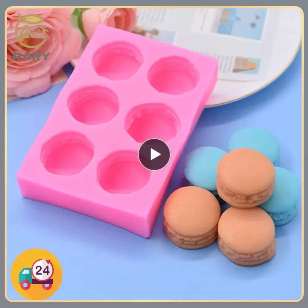 Mögel 3D silikon mögel macaron form diy tvål choklad mögel fondant godis mögel 3d macaron silikon mögel kaka dekorera bakverktyg