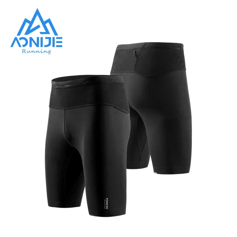 Tights Aonijie FM5120 Man Man Sport Snabbtorkning Komprimering Shorts Tight Elastic Fifth Pants For Summer Training Running Cykling