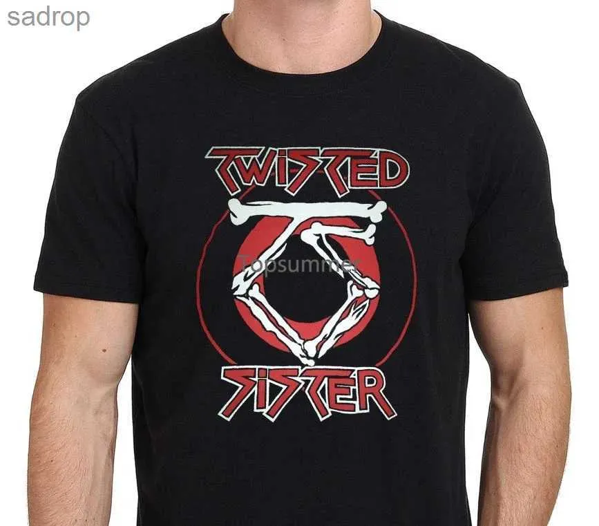 Men's T-Shirts Twisted Sister Old School Rock Band Mens T-shirt Size S-M-L-Xl-Xxl New Short sleeved Round Neck Mens T-shirt FashionXW