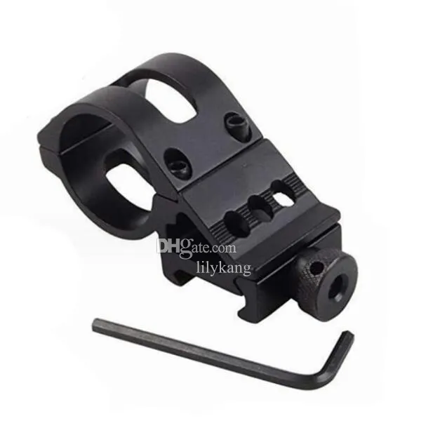 Utomhus 45 DEGRESS 25 mm Tactical Offset Ring Rifle Ficklight Torch Laser Mount Rail 20mm Weaver Hunt Accessories