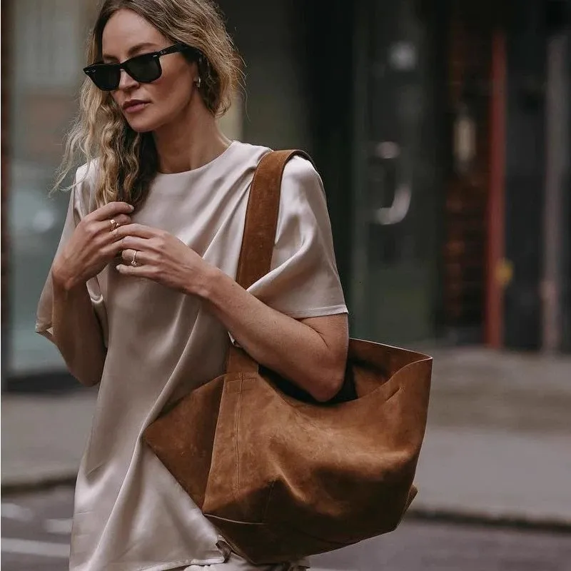 Meilad Retro Suede Shoulder Bag For Women Large... From 