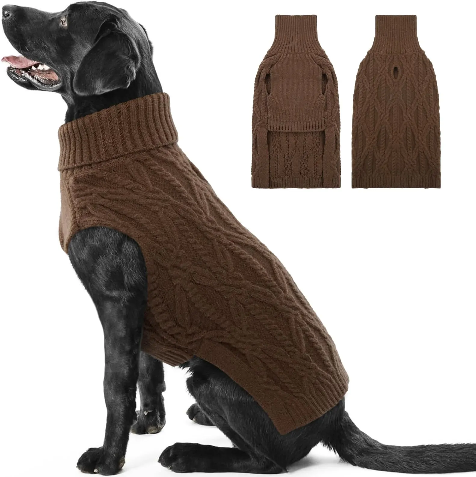 Save Big on Bulk Dog Sweaters And Hoodies Large Dog Turtleneck Sweater Warm  Dog Clothes Sweaters For Medium Large Breeds Best Deals on DHgate