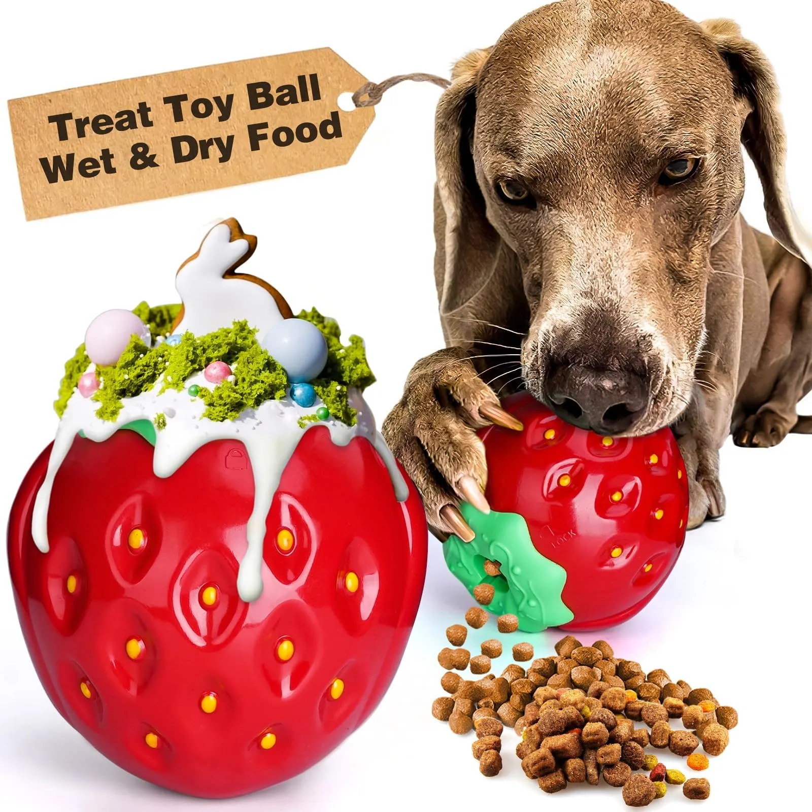 Save Big on Bulk Dog Treat Dispenser Toy Ball Dog Treat Ball: Interactive  Treat Dispensing Chew Toy, Large Dog Toys, Enrichment Puzzle For Playful