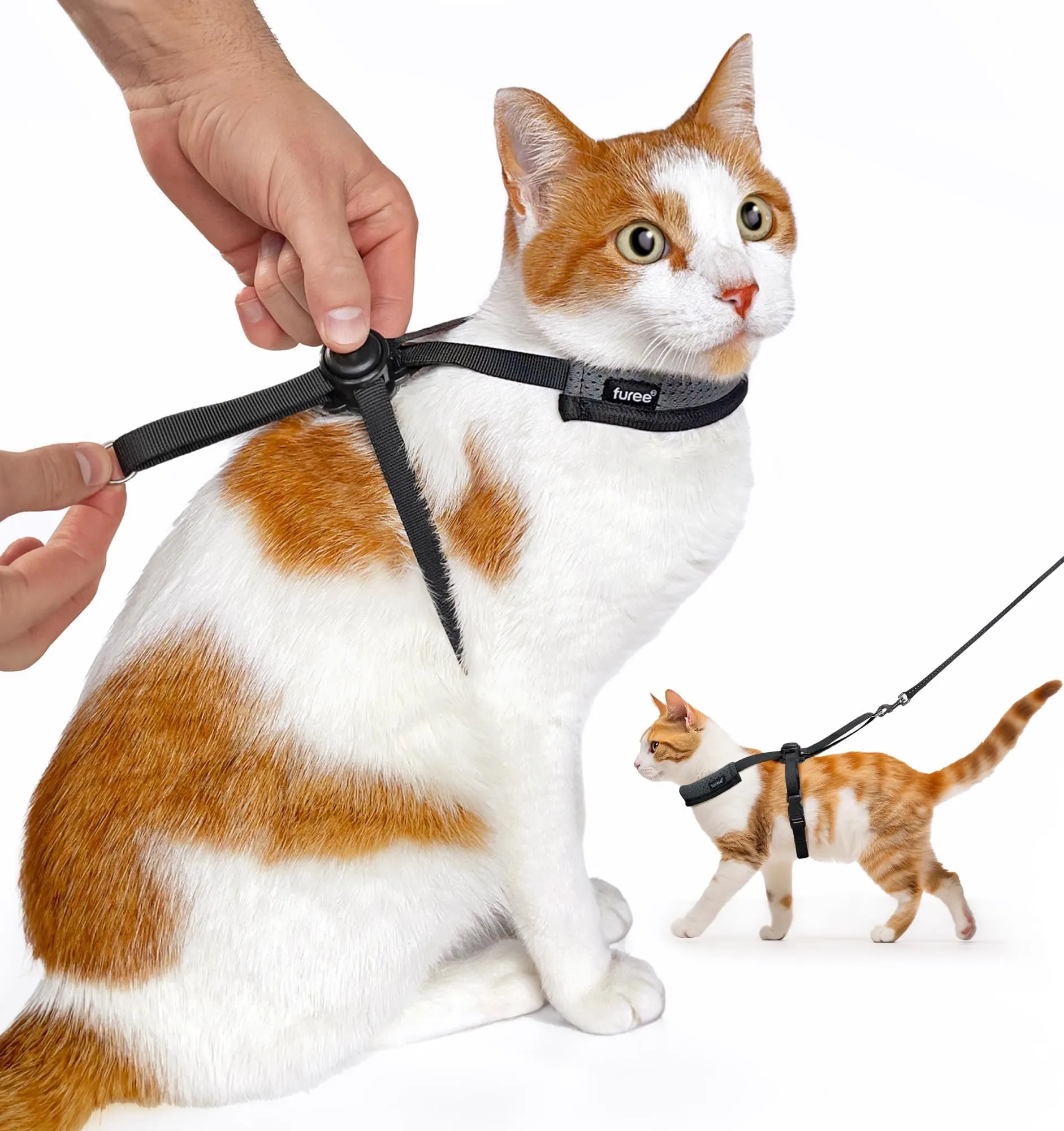 Furee Push-Button Adjustable Nylon Harness for Cats and Small Pets ...