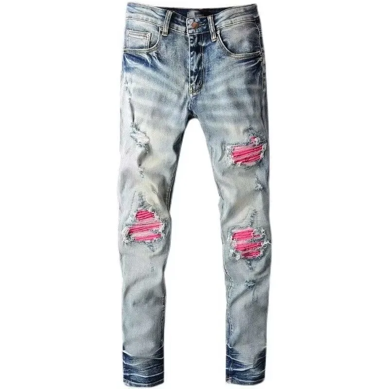 Pantaloni di mucca jazz rock and roll jazz pantaloni apocalypse mech pantaloni di mucca crisi biochimica ricamato a jeans lussuoso