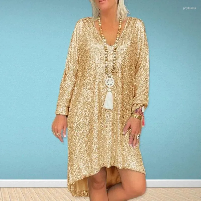 Bodycon V-Neck Chiffon Dress for Women Floor-Length Sleeveless with  Rhinestone Decoration