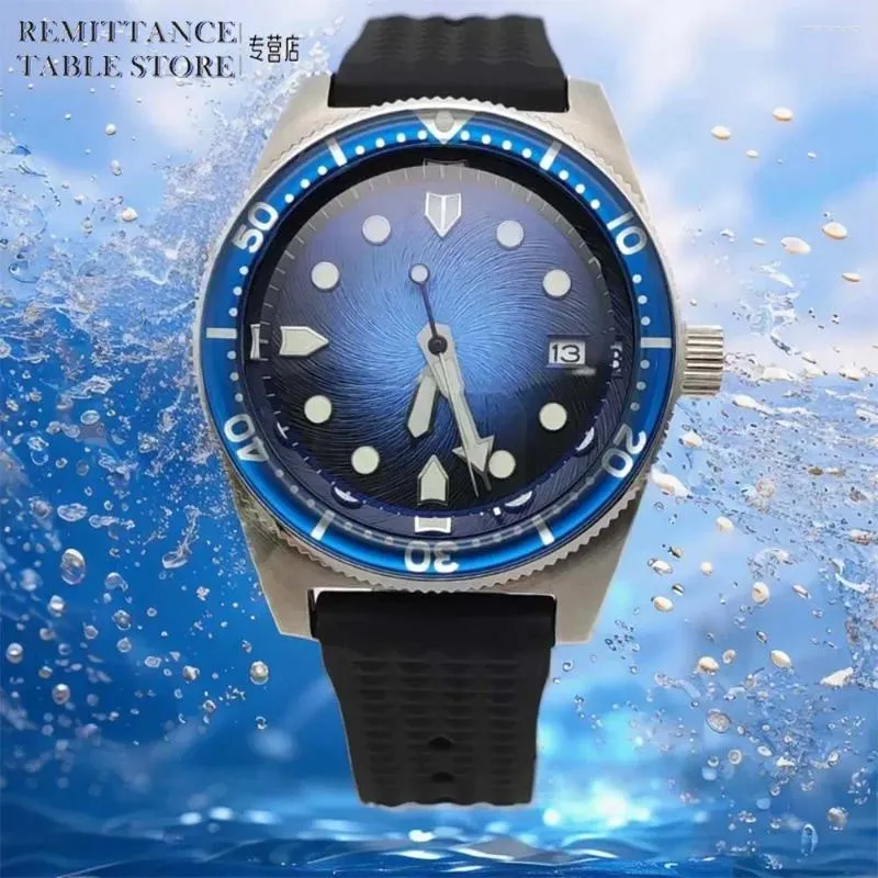 腕時計メンズオートマチックメカニカルウォッチNH35ムーブメントサファイアガラス樹脂ベゼル耐水性ケースダイヤル夜