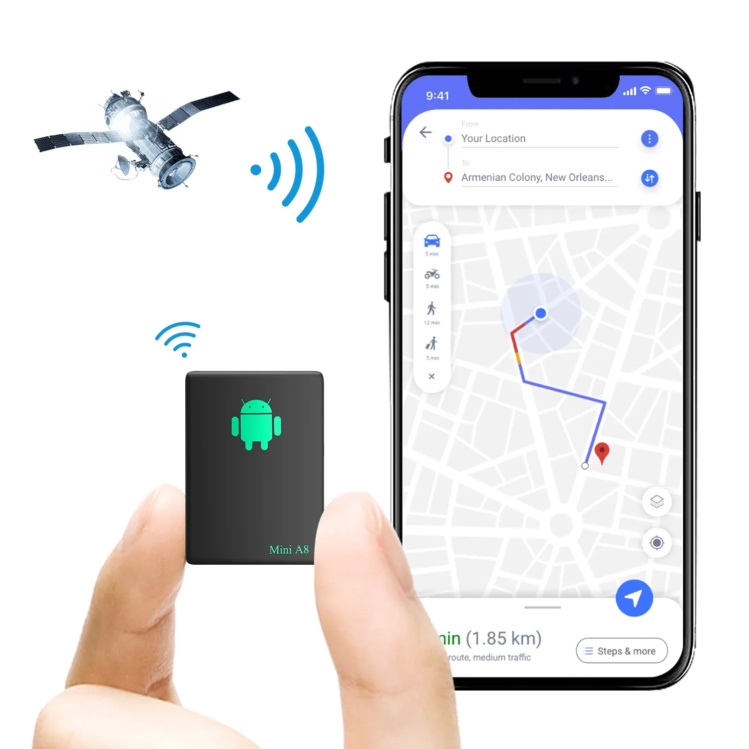 Accessoires mini GPS tracker Antitheft en temps réel suivant le dispositif de suivi des localisateurs GPS pour les sacs Kids Satchels Documents importants