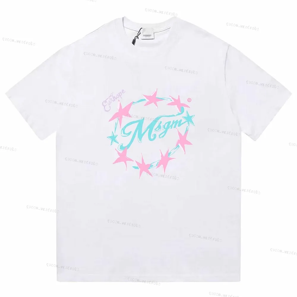 Msgm koszulka designerka koszulka 3xl luksus męski designerska bluza 3d nadruk 100 bawełniane tshirty krótkie rękawy man luksusowa koszula