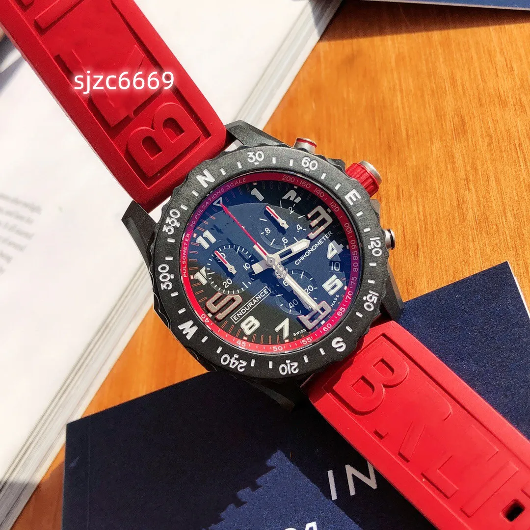 45mm Watches: Carbon Fiber Chronograph Watch With Swiss