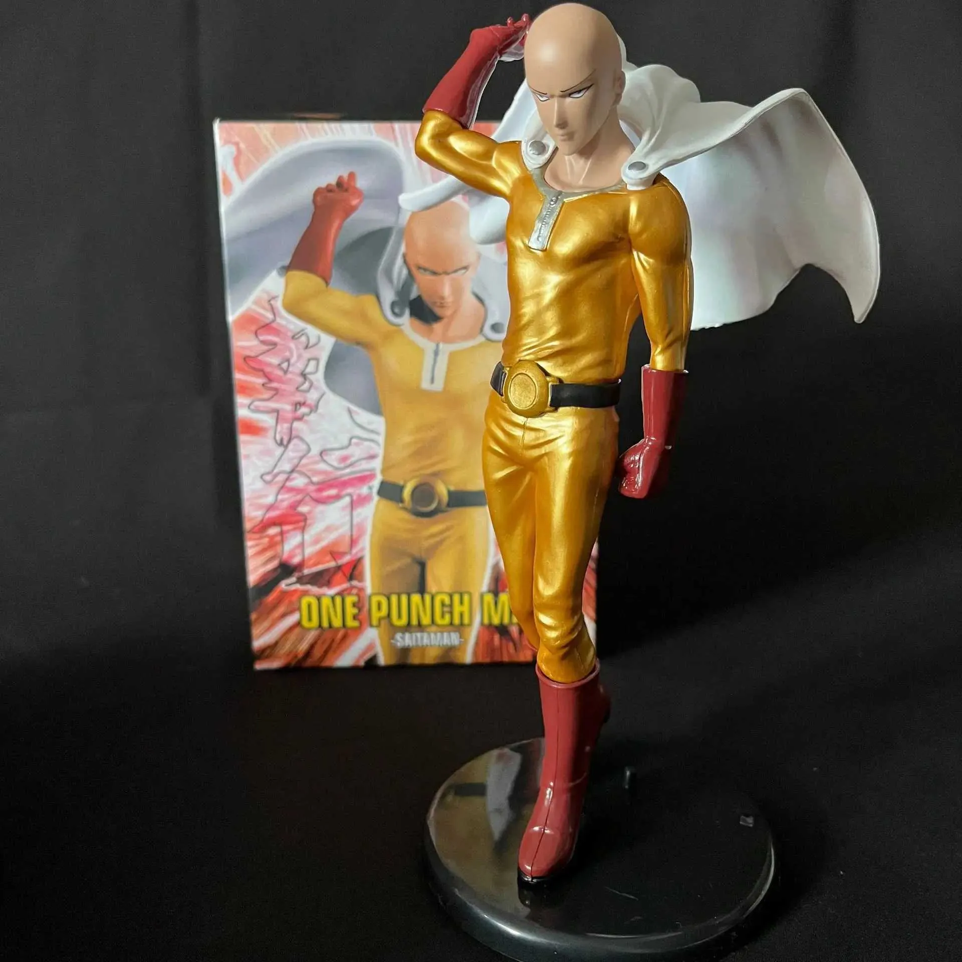 Anime manga 21cm en punch-man saitama anime omgivande handgjorda tecknade leksaker pvc modell dekoration kontor dekoration leksaker födelsedag gåva2404