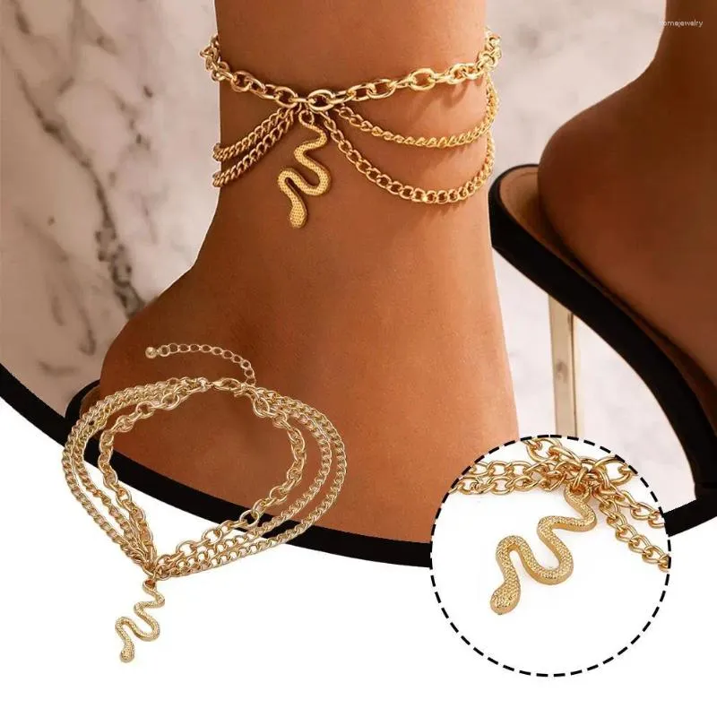 Anklets Böhmen Guldfärg Snake Ankle Armband Set For Women Starfish Shell Heart Charm Anklet Chain On Leg Boho Jewelry Gifts