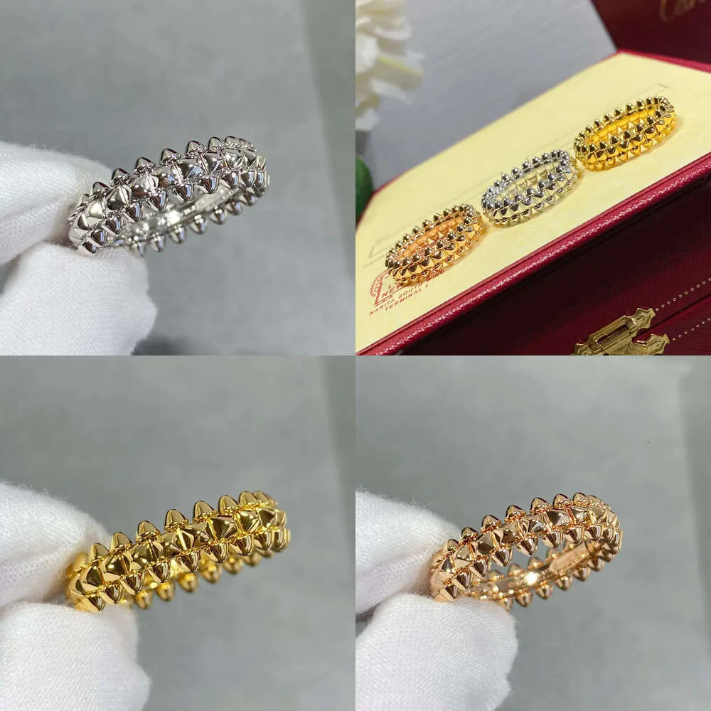 Ring Series voor vrouwelijke ontwerper Willow Spike Gold Cepated T0p Quality Officiële reproducties Fashion European Size Premium Gifts 001 Oorspronkelijke kwaliteit