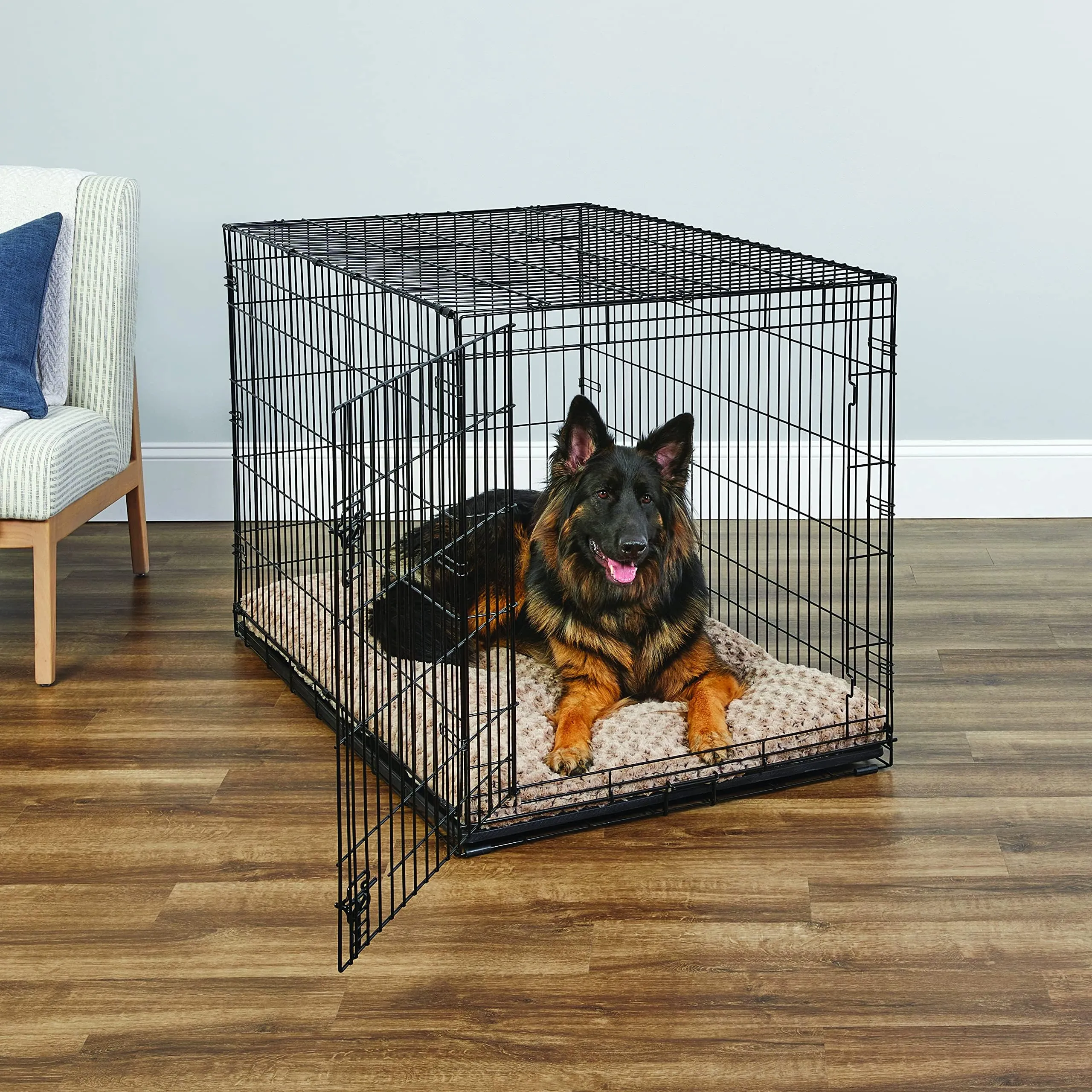 Large Dog Crate Dog Kennel Indoor MidWest Double Door ICrate Metal