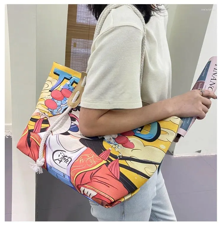 Umhängetaschen Frauen -Leinwand Designer Retro Casual Handtaschen arbeiten Tasche modische Geldbörsen mit großen Kapazitäten