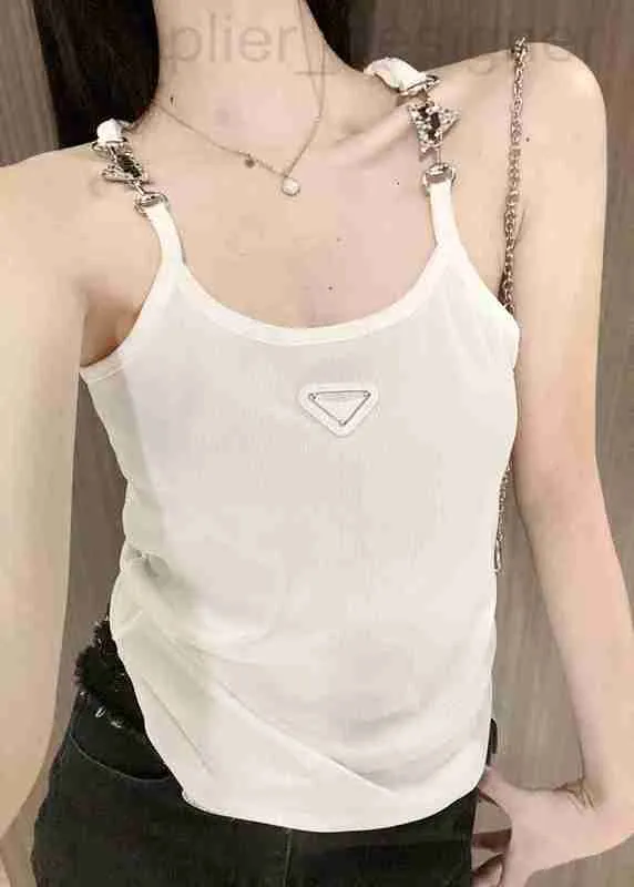 Tanks pour femmes Camis Designer Triangle Metal Boucle Boucle d'épaule, Spicy Girl Sexy Suspende