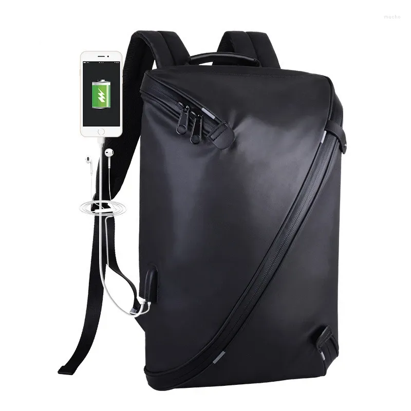 Sac à dos créatif intégré antivol des hommes USB charge ordinateur portable Bagpack Business Reflective Strip Back Back Pack