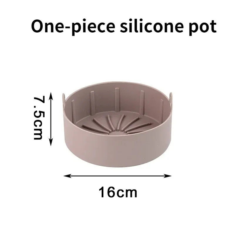 Silicone Pot for Airfryer Reusable Air Fryer Accessories Baking Basket Pizza Plate Grill Pot Kitchen Cake Cooking Baking Tools