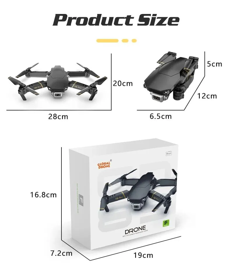 ZK20 Global drone GD89 WIFI FPV With Wide Angle HD Camera High Hold Mode Foldable Arm RC Quadcopter RTF vs GW89 001