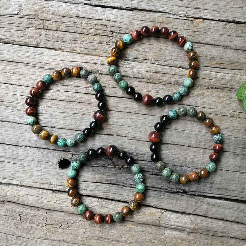 Strands 8mm Natural Stone Beads,Prayer Bracelet,African Turquoise,Tigers Eye,Awaken,JapaMala Bracelet,Spiritual Jewelry,Meditation Beads